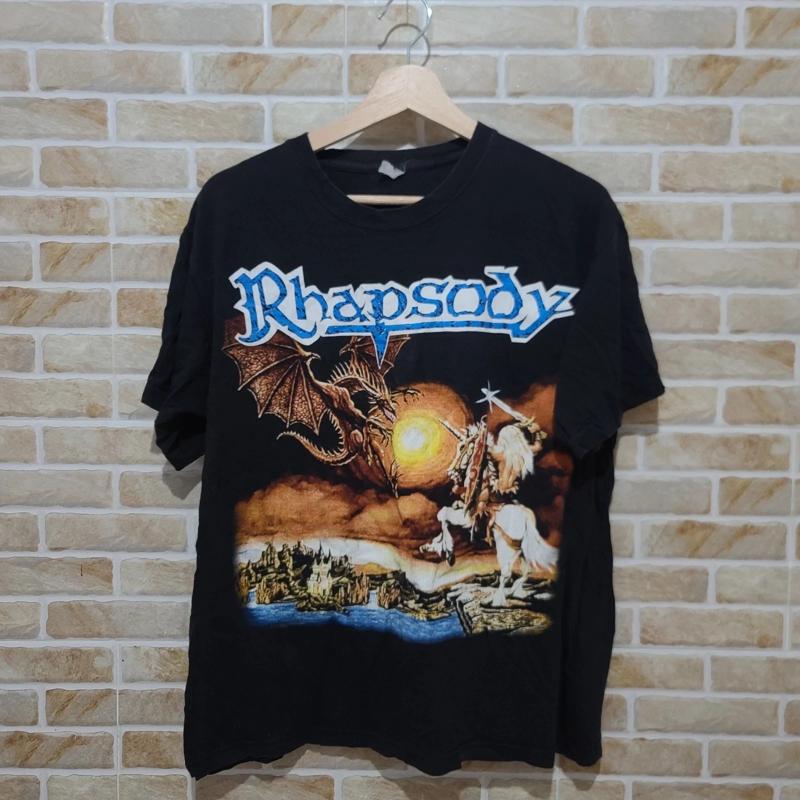 Band Tee Faded 90S - ヴィンテージ 90 年代 ラプソディ オブ ファイア