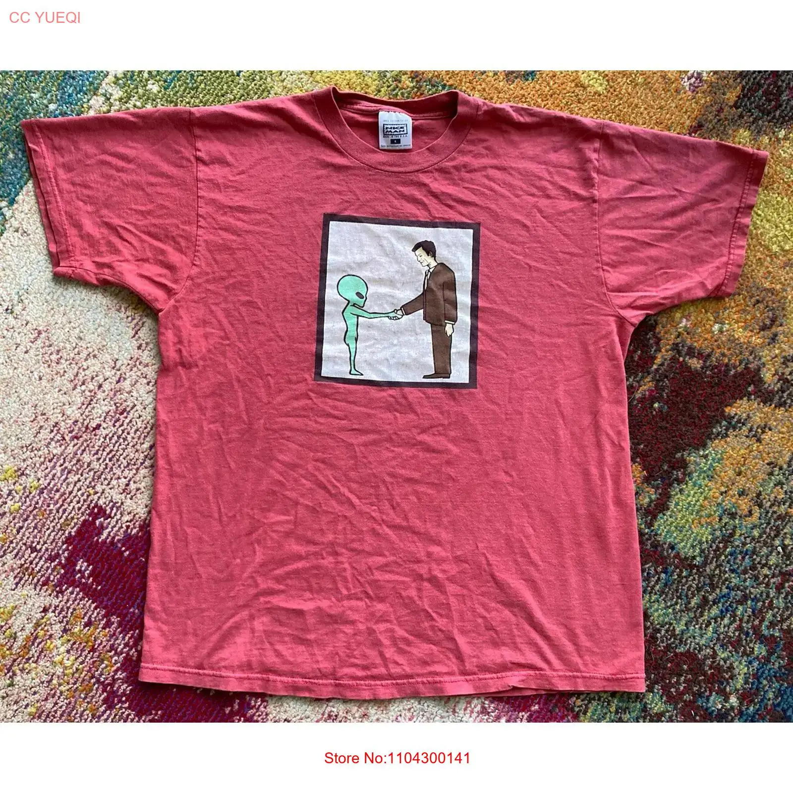 Band Tee Faded 90S - ヴィンテージ 90年代 ヘルメットバンド Tシャツ エイリアン メンズサイズLサイズ