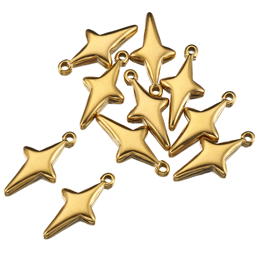 Vintage Fashion Earrings - 5 個のステンレス鋼ヴィンテージスター流星ペンダント DIY イヤリングネックレスジュエリーメイキングチャームアクセサリー