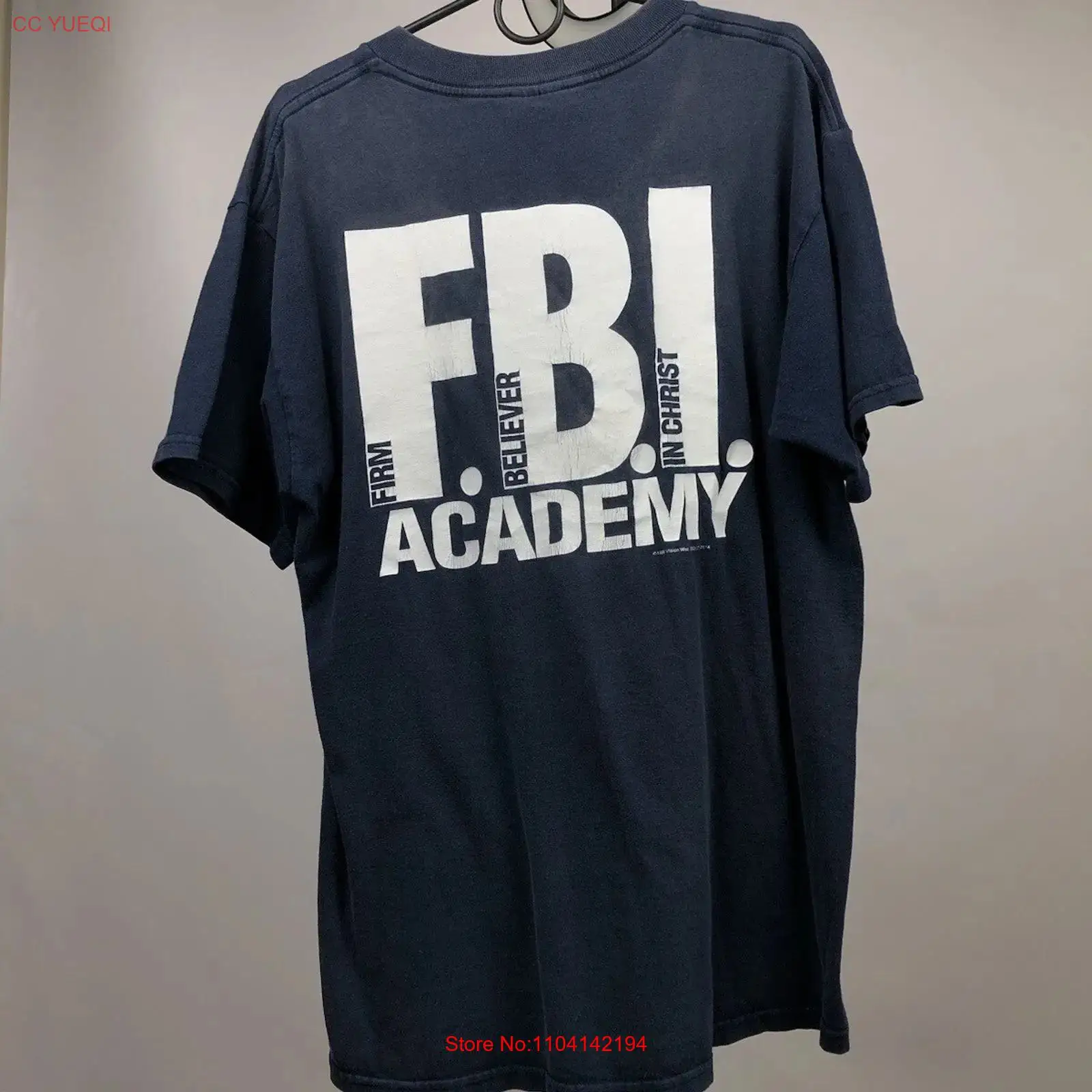 Vintage Fashion Archive - ヴィンテージ 80年代 FBIアカデミー ブルー Tシャツ Lサイズ
