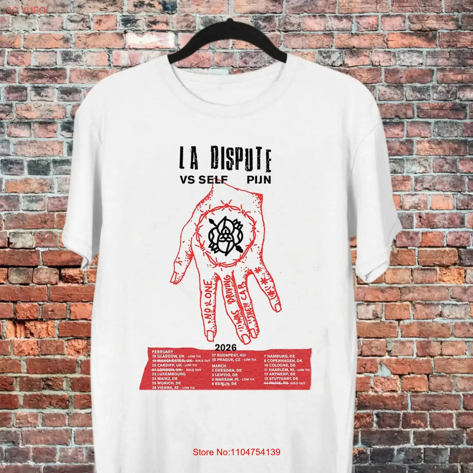 Vintage Fashion La - La Disputeバンド ロックツアー VS Self PIJN