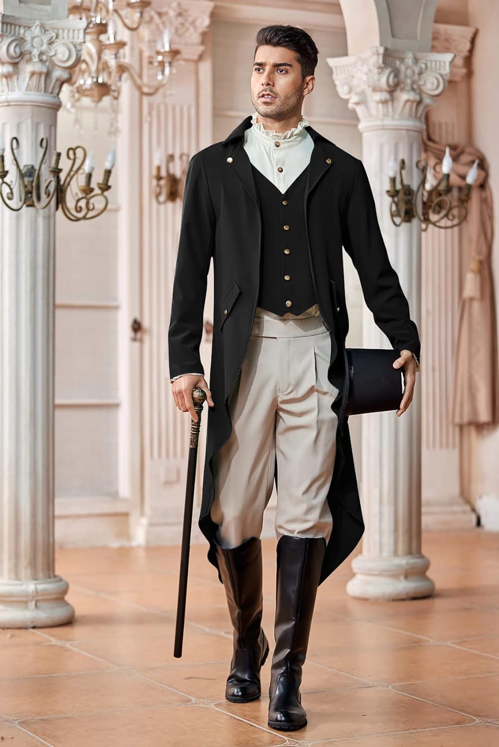 メンズスチームパンクゴシックジャケットビクトリア朝燕尾服ヴィ - Vintage Victorian Fashion のレビューと価格