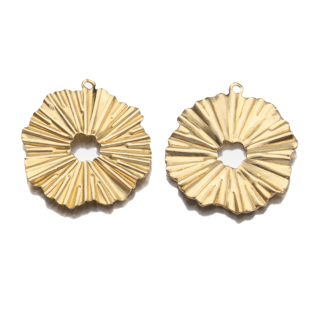 真ちゅう製のサンフラワーペンダント20ピース/ロット,女性用 - Vintage Fashion Earrings のレビューと価格