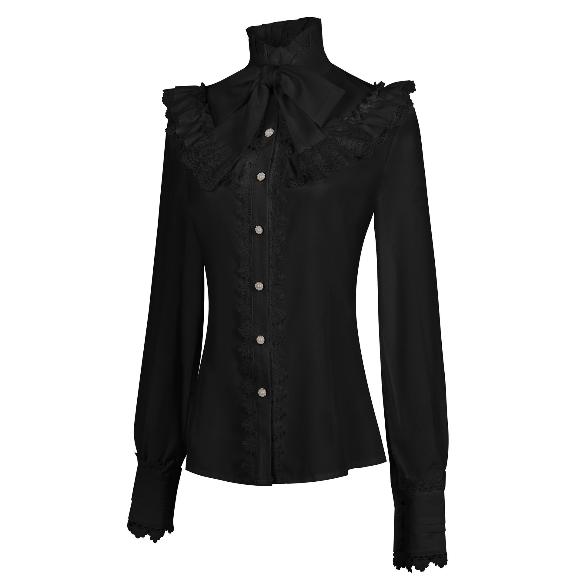 ビクトリア朝時代の女性のゴシックスタイル長袖ロータスプリーツ - Vintage Victorian Fashion のレビューと価格