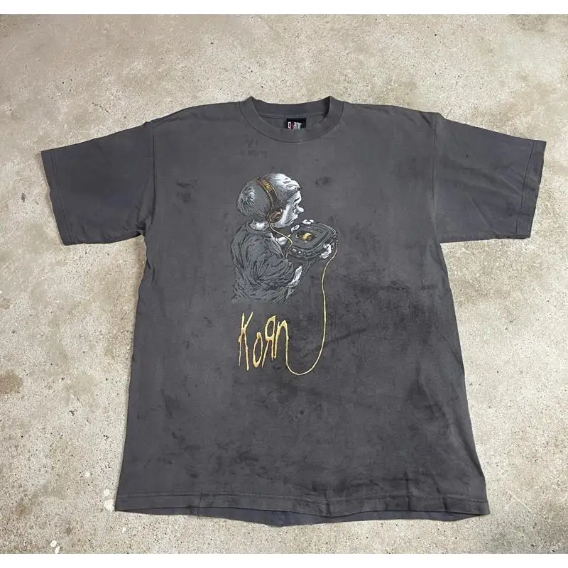 ヴィンテージ KORN フォロー ザ リーダー T シャツ  - Band Tee Faded 90S のレビューと価格