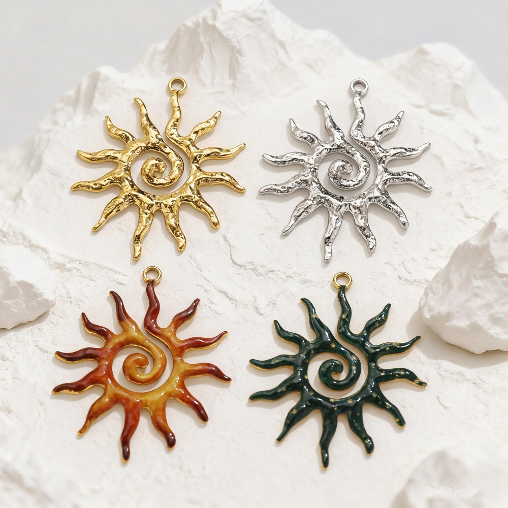5 個ステンレス鋼ヴィンテージスパイラルサンゴールドメッキチ - Vintage Fashion Earrings のレビューと価格