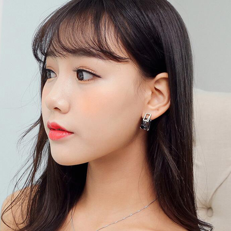 女性のための絶妙な正方形のラインストーンイヤリング、ヴィンテ - Vintage Fashion Earrings のレビューと価格