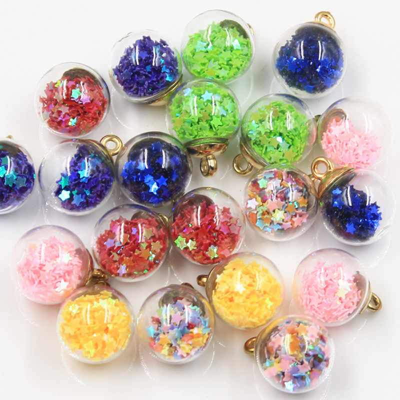 光沢のある星と泡のチャーム、ガラスボールペンダント、フルーツ - Vintage Fashion Finds のレビューと価格
