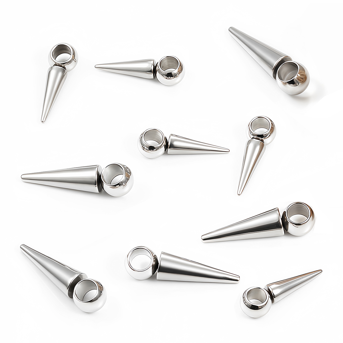 10個入り レトロなコーン型チャーム ペンダント ステンレス - Vintage Fashion Earrings のレビューと価格