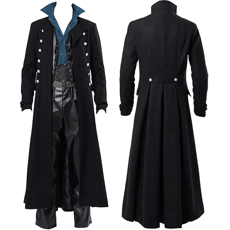 中世男性の海賊衣装スチームパンクヴィンテージトレンチコートゴ - Vintage Victorian Fashion のレビューと価格