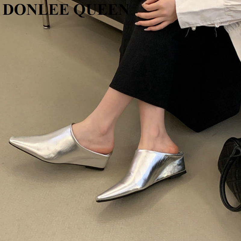 女性ファッションクローズトゥミュールスリッパ女性スクエアトゥ - Vintage Fashion Female のレビューと価格