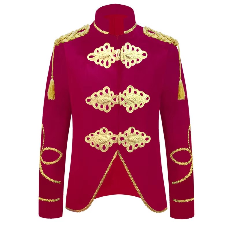 メンズベルベットジャケットゴールデンロープエポレットスタンド - Velvet Blazer Vintage のレビューと価格