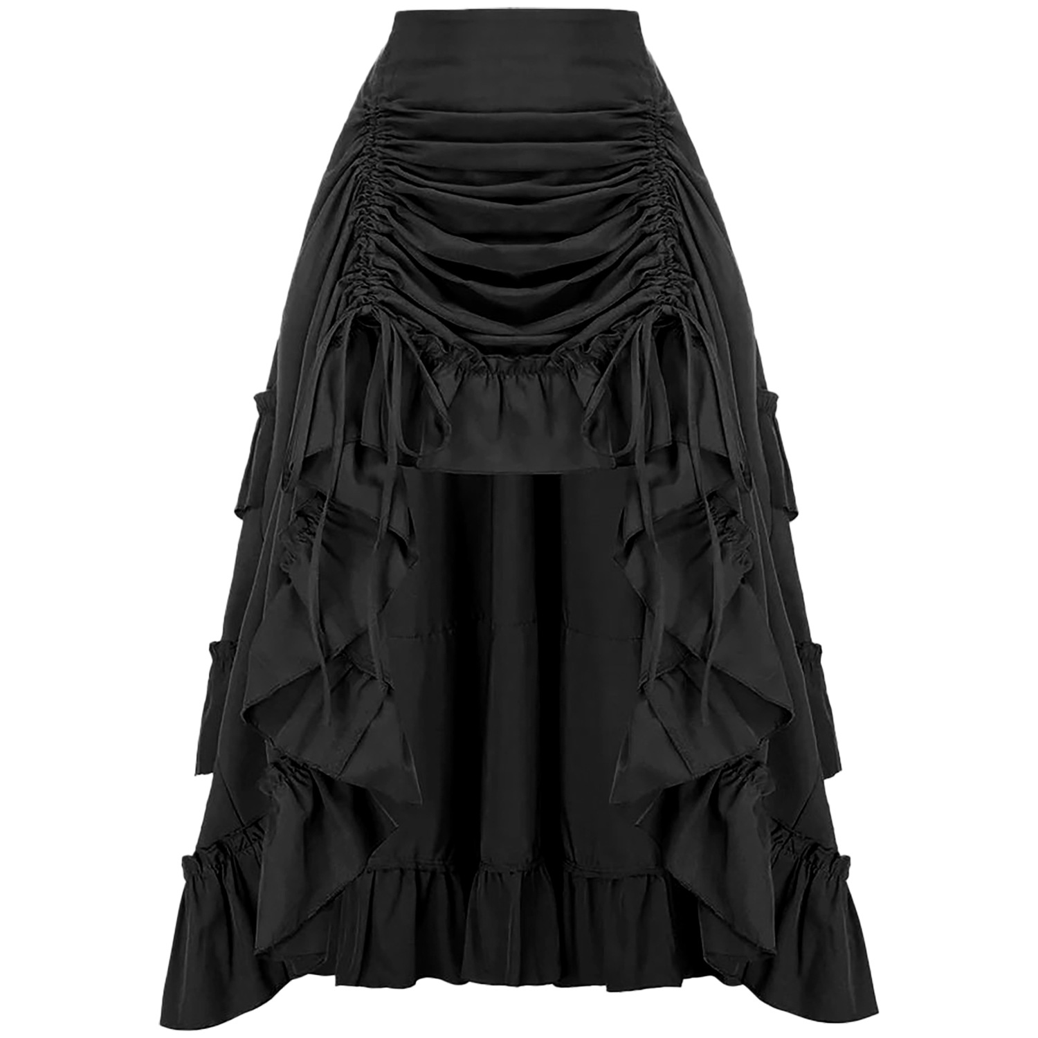 フリル付きハイウエストロングビクトリア朝スカートスチームパン - Vintage Victorian Fashion のレビューと価格