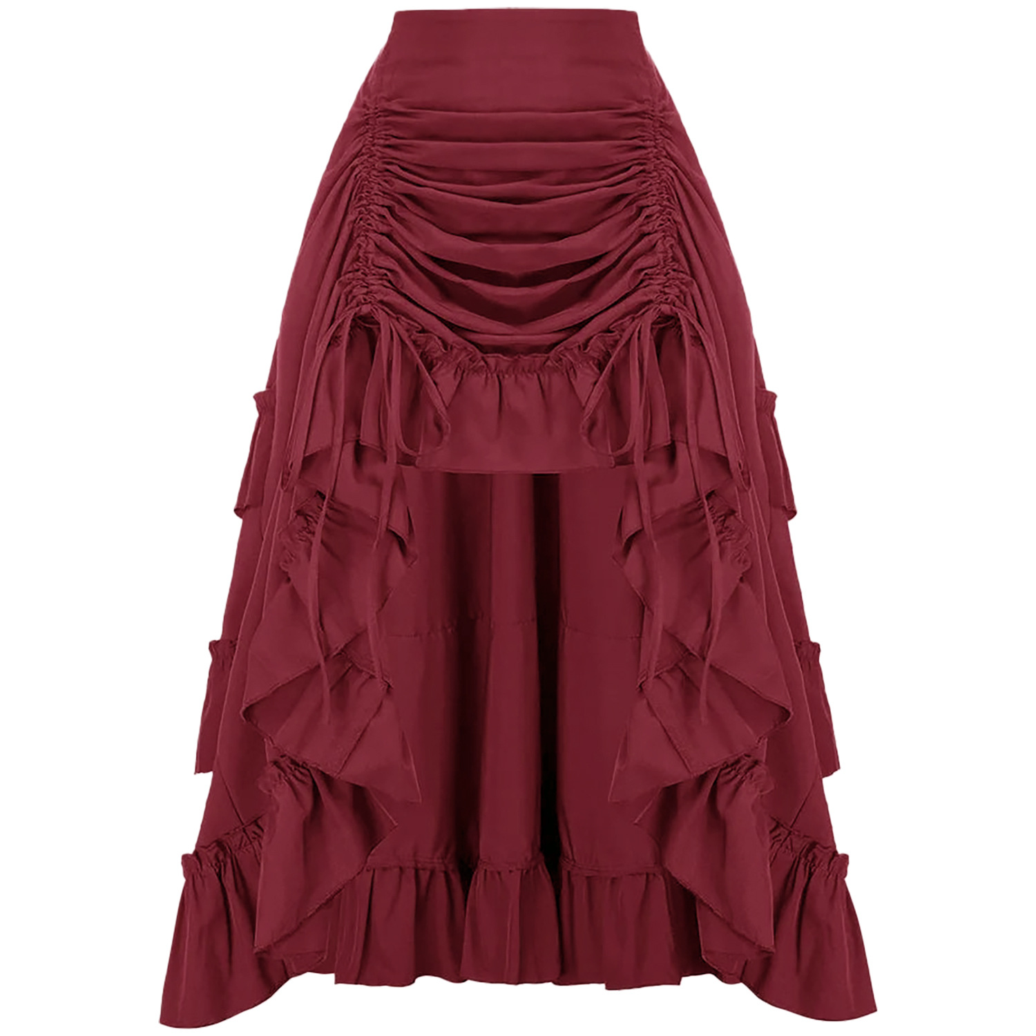 フリル付きハイウエストロングビクトリア朝スカートスチームパン - Vintage Victorian Fashion のレビューと価格