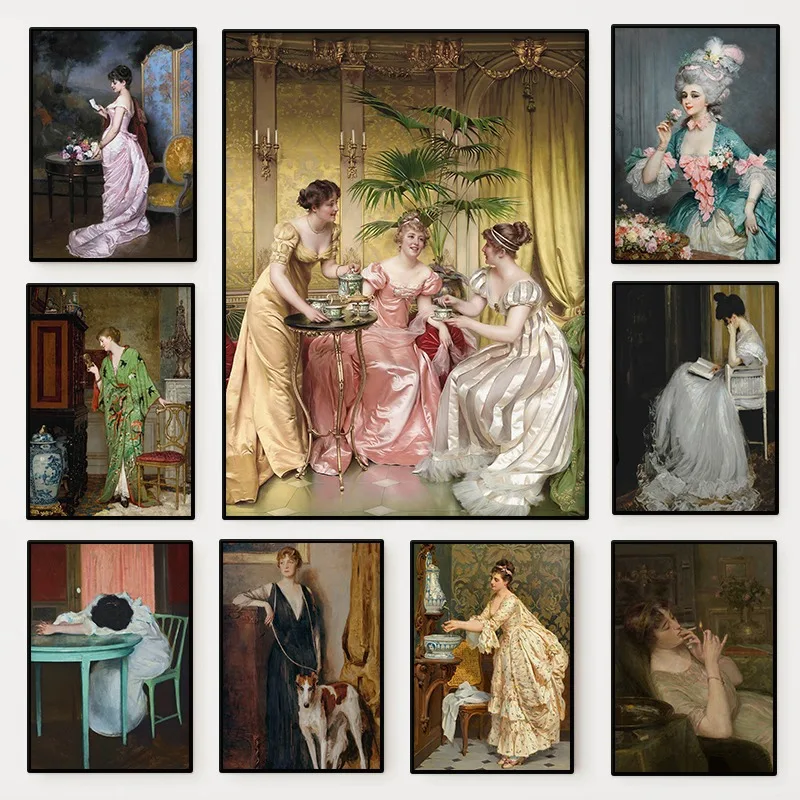 ルネッサンス女性肖像画ポスターヴィンテージビクトリア朝女性ら - Vintage Victorian Fashion のレビューと価格