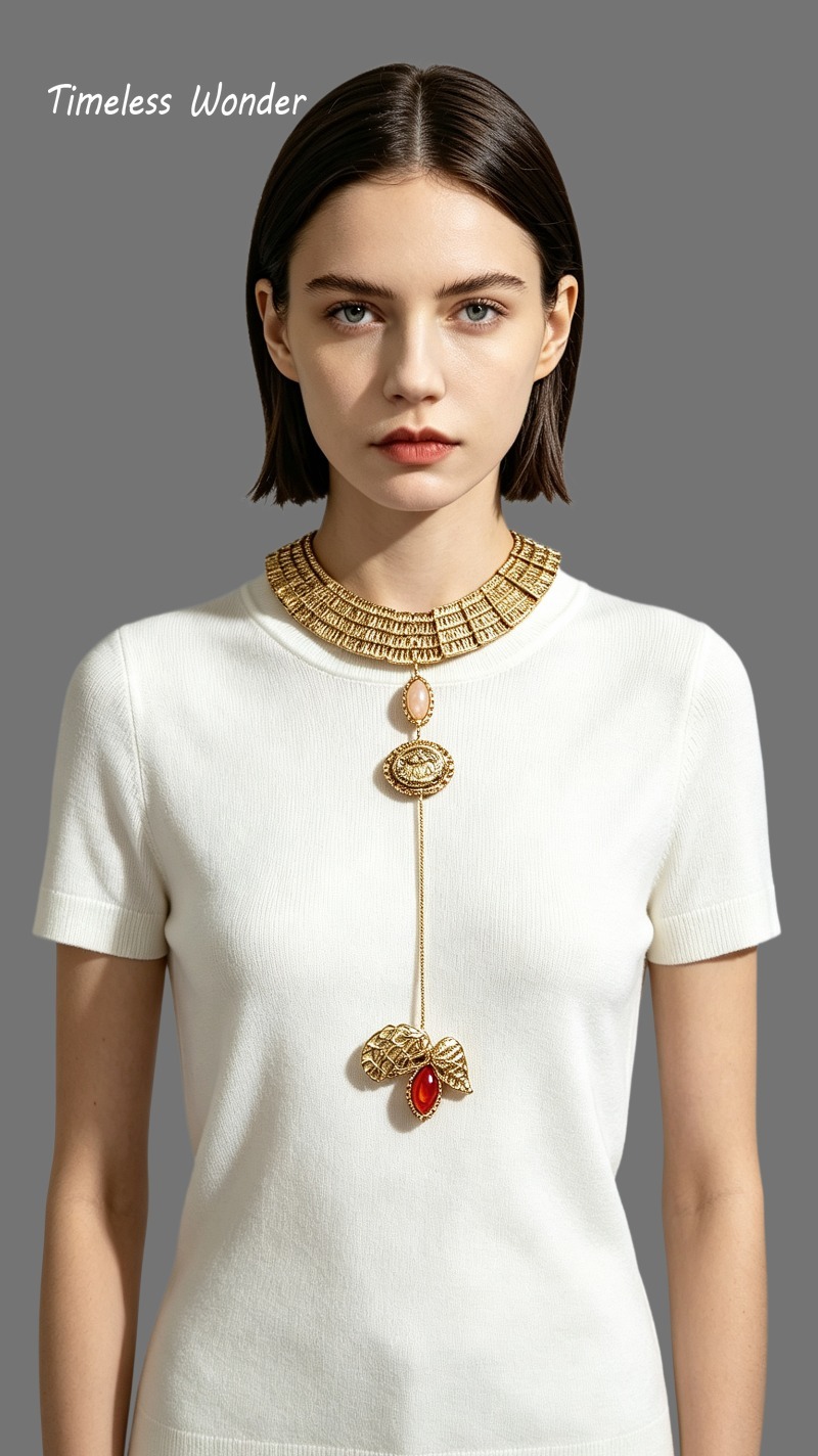 タイムレスワンダーファンシージオガラスパヴェタッセルネックレ - Vintage Fashion Runway のレビューと価格