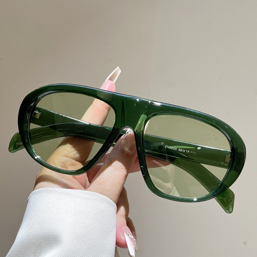 新しい特大パイロットサングラス女性男性ヴィンテージブランドサ - Vintage Fashion Brands のレビューと価格